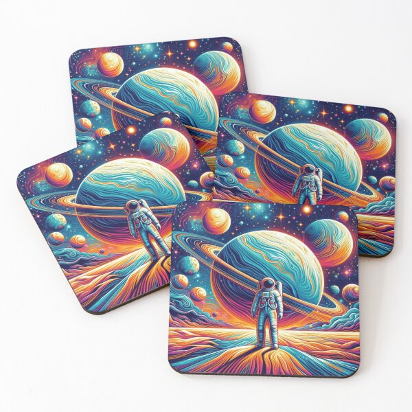 Item preview, Astronaut in Psychedelic Cosmos – Surreal Space Fantasy designed and sold by Dogandesighn.