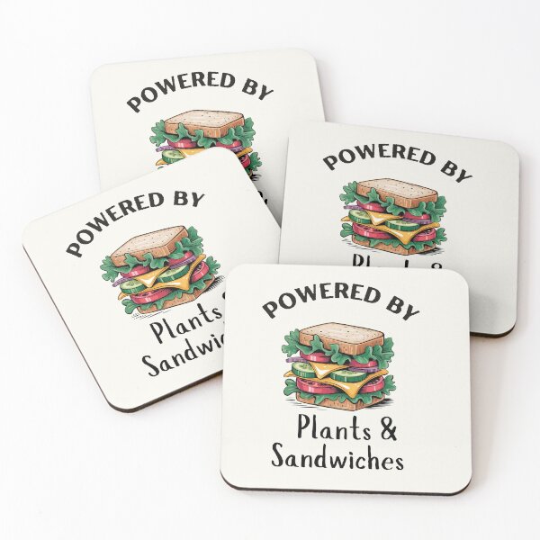 Item preview, Powered by Plants & Sandwiches – Vegan Retro Food Design designed and sold by Verycutethings.