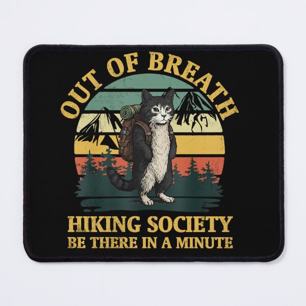 Item preview, Out of Breath Hiking Cat Shirt designed and sold by LarryMBrown.