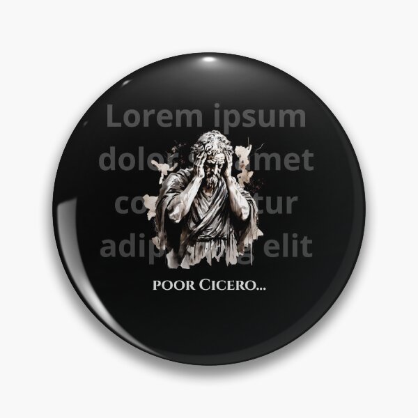 Artikelvorschau, Lateinischer Philosophie-Humor – Armer Cicero – Opfer von Lorem Ipsum  entworfen und verkauft von KArtcore.