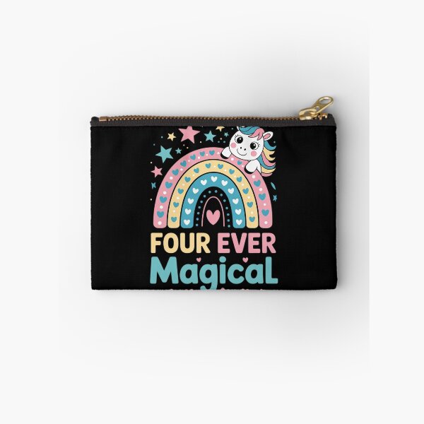 Item preview, Four Ever Magical 4 Years Old 4th Birthday Girl Unicorn designed and sold by RoyTill0Art.