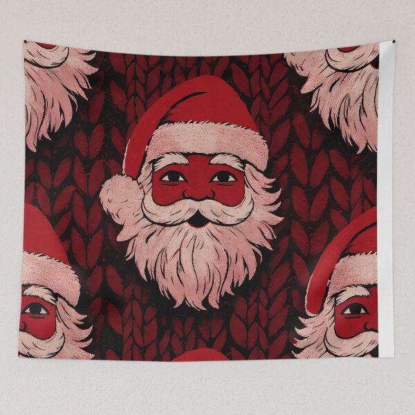 Item preview, Santa Claus Motif, Christmas theme, Knitted Fabric-look Texture, Red Background  (image size 8320x12480) designed and sold by Digital-Davinci.