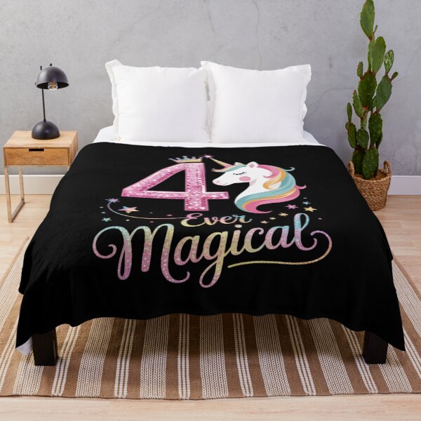 Item preview, Four Ever Magical Unicorn 4 Years Old 4th Birthday Girl designed and sold by RoyTill0Art.