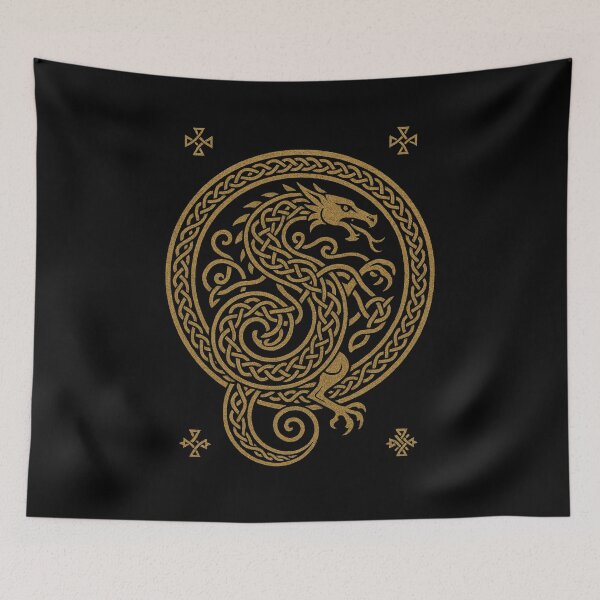 Item preview, Celtic Dragon – Ancient Dragon Knot Sigil | Mythic Gold Emblem by Oblivion Rise designed and sold by OblivionRise.