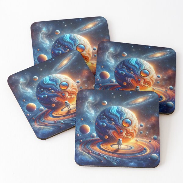 Item preview, Astronaut in Galactic Vortex – Surreal Space Fantasy designed and sold by Dogandesighn.