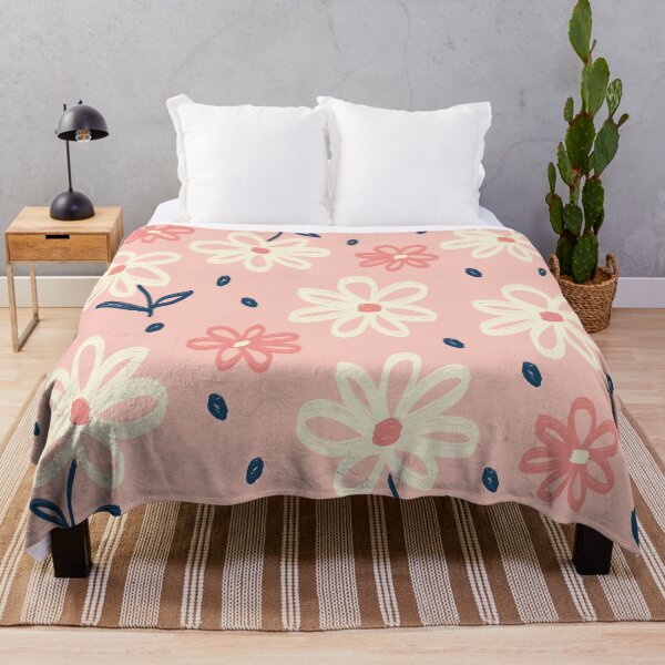 Item preview, Lovely White Flowers Floral Pattern on Pink designed and sold by Petra Lang.