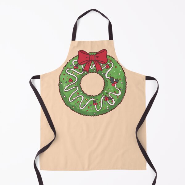 Item preview, Festive Christmas Wreath Donut Illustration designed and sold by BGMeYou.