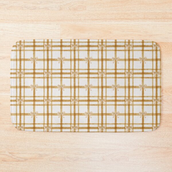 Item preview, Golden Watercolor Plaid Pattern with Soft Bows designed and sold by LilynIncStudio.