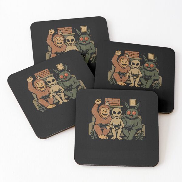 Item preview, Funny Cryptid Bigfoot Alien And Mothman Playing Games designed and sold by TiffanyLucia.