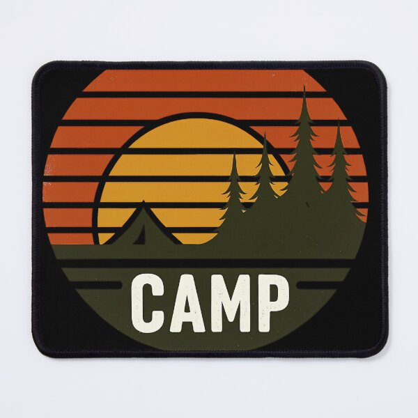 Item preview, Retro Camping Sunset Tent Vintage Forest Badge designed and sold by oynipshop.