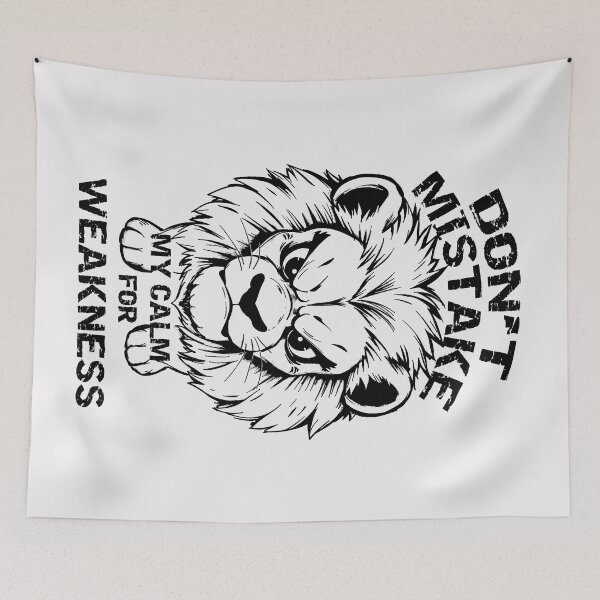 Item preview, Warning Lion - Don't Mistake My Calm For Weakness designed and sold by QuirkySpark.