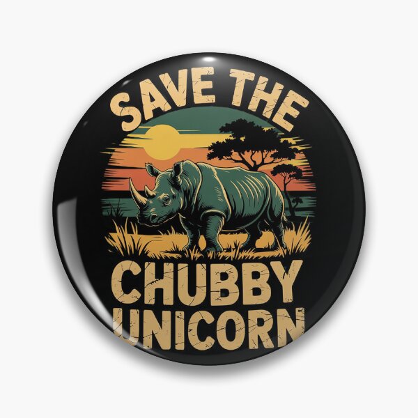 Item preview, Save the Chubby Unicorn Fat Rhino  designed and sold by RuthGAArt.