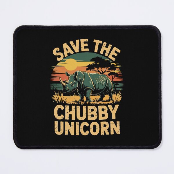 Item preview, Save the Chubby Unicorn Fat Rhino designed and sold by RuthGAArt.