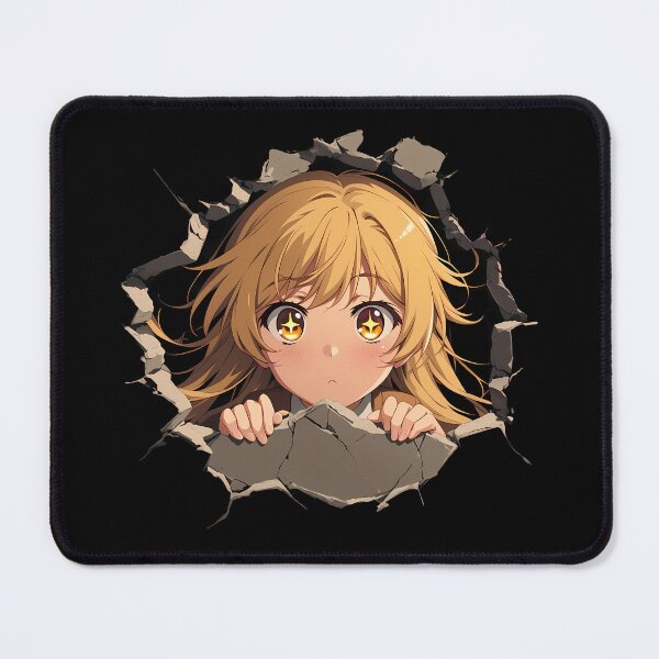 Item preview, Shokuhou Misaki A Certain Scientific Railgun Anime Sweet Peeking Through Cracked Wall designed and sold by TorbenKuhano.