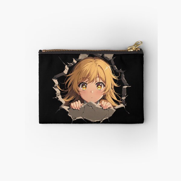 Item preview, Shokuhou Misaki A Certain Scientific Railgun Anime Sweet Peeking Through Cracked Wall designed and sold by TorbenKuhano.