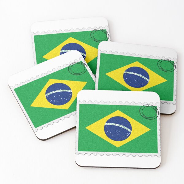 Item preview, Brazil National Flag Postage Stamp designed and sold by red-amber65.
