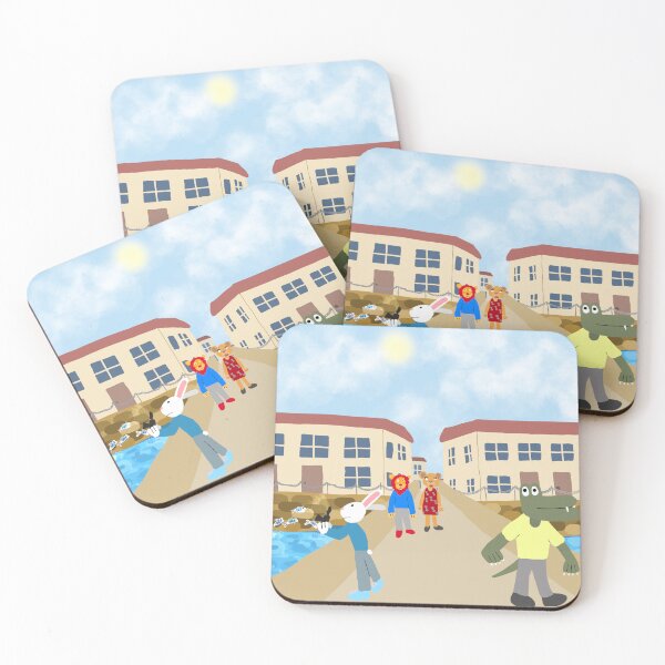 Item preview, Animal Town - Friends walking on the Bridge by the River designed and sold by XandyrQ.