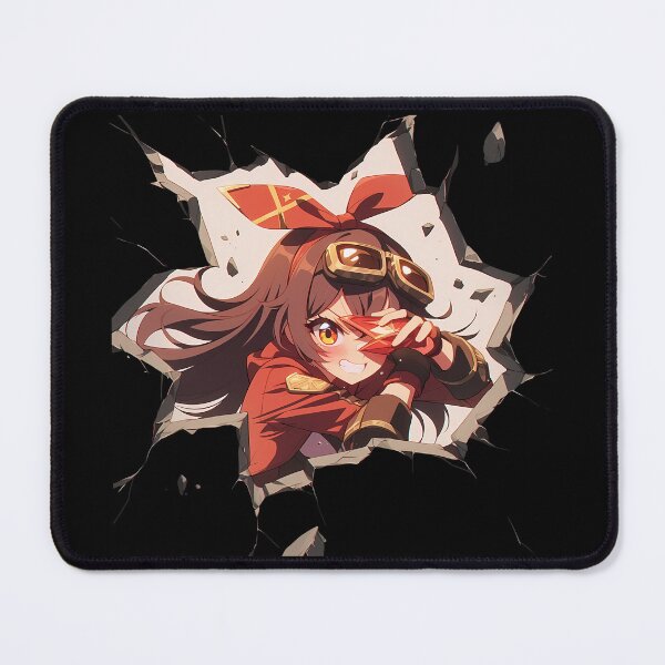 Item preview, Amber Peeking Through Wall Chibi Style From Genshin Impact Game designed and sold by TorbenKuhano.