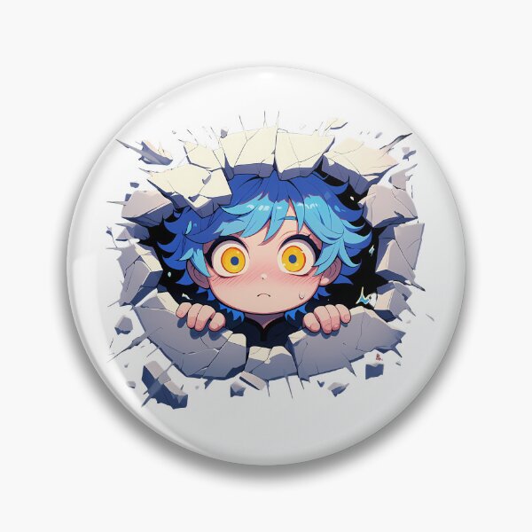 Item preview, Chongyun Peeking Through Wall Chibi Style From Genshin Impact Game designed and sold by TorbenKuhano.