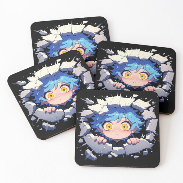Item preview, Chongyun Peeking Through Wall Chibi Style From Genshin Impact Game designed and sold by TorbenKuhano.