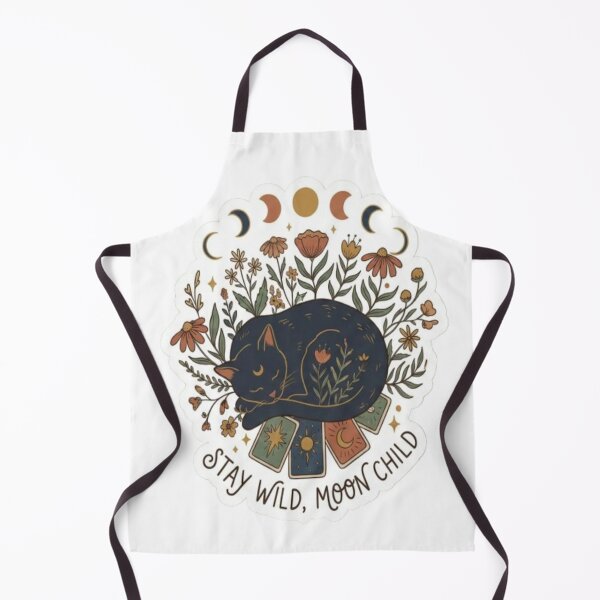 Item preview, Stay Wild Moon Child – Mystic Cat & Floral Tarot Design designed and sold by MoDiga.