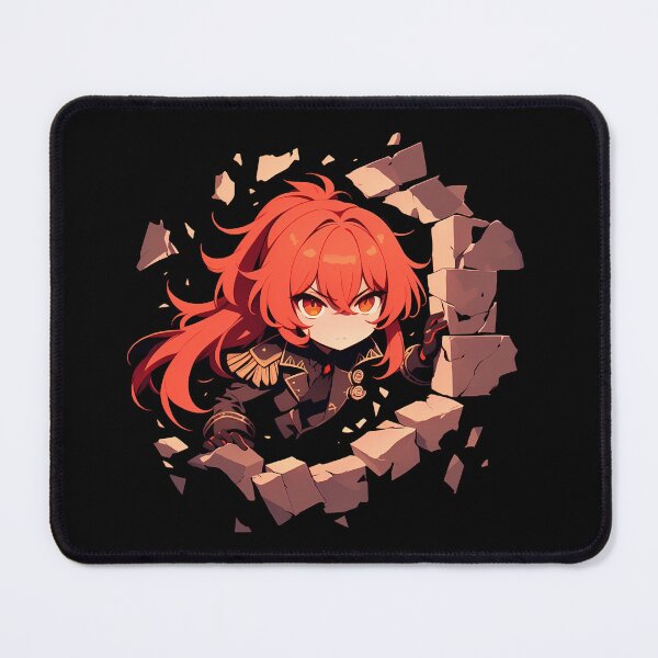 Item preview, Diluc Peeking Through Wall Chibi Style From Genshin Impact Game designed and sold by TorbenKuhano.