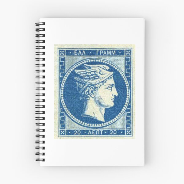 Item preview, Vintage Blue Greek Postage Stamp designed and sold by red-amber65.