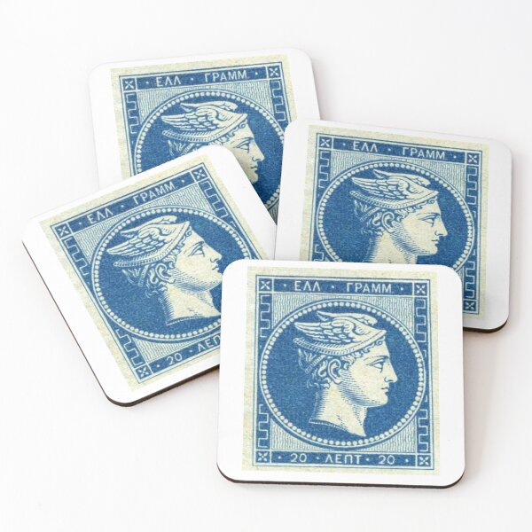 Item preview, Vintage Blue Greek Postage Stamp designed and sold by red-amber65.