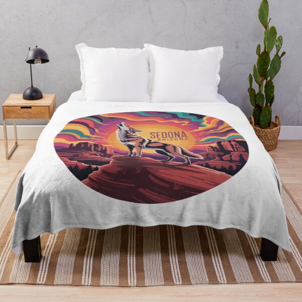 Item preview, Sedona Arizona Coyote Howl Desert Sunset Art designed and sold by CircinusStore.