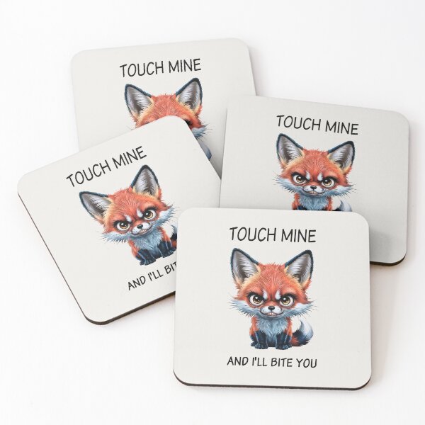 Item preview, Grumpy Fox, Touch Mine and I Will Bite You designed and sold by QuirkySpark.
