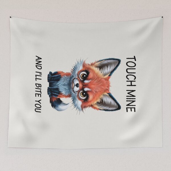 Item preview, Grumpy Fox, Touch Mine and I Will Bite You designed and sold by QuirkySpark.