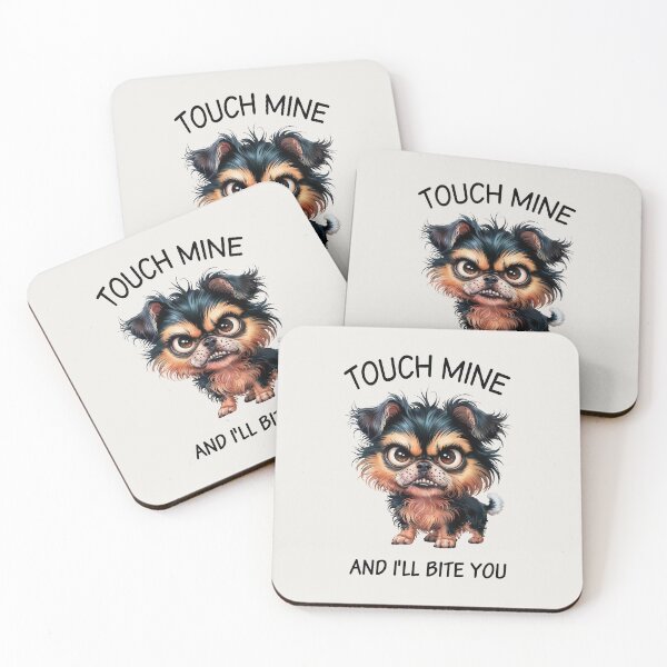 Item preview, Grumpy Dog, Touch Mine and I Will Bite You designed and sold by QuirkySpark.