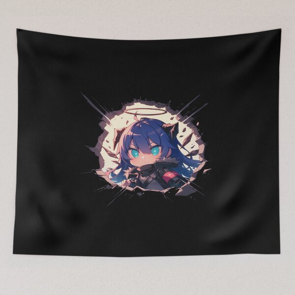 Item preview, Prelude Dawn Mostima Peeking Through Wall Arknights Game Girl Kawaii designed and sold by TorbenKuhano.