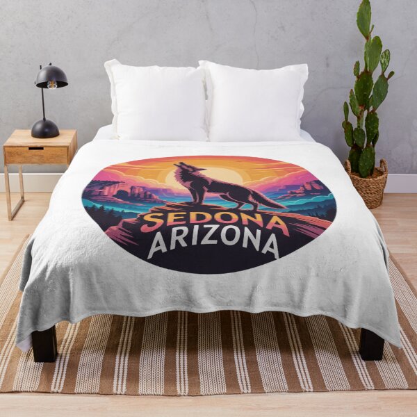 Item preview, Sedona Arizona Coyote Silhouette Desert Sunset Art designed and sold by CircinusStore.