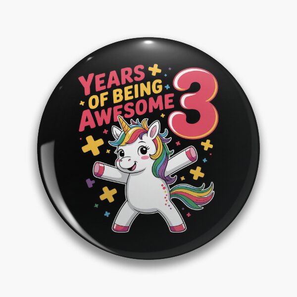 Item preview, Kids 3 Years Of Being Awesome Unicorn Dab 3rd Birthday Girls Kids designed and sold by RsFilsingerArt.