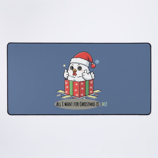 Item preview, Kawaii Christmas Chicken in Gift Box Funny Holiday Pun | All I Want is Me Cute Santa Chick designed and sold by Minimochi Art.