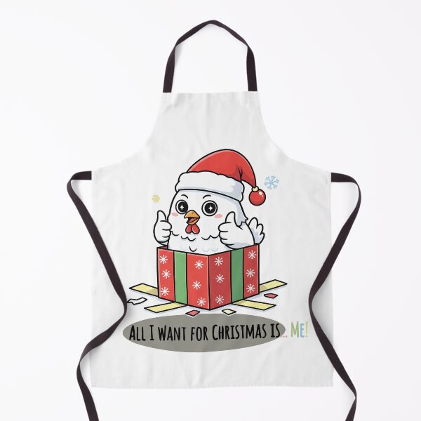 Item preview, Kawaii Christmas Chicken in Gift Box Funny Holiday Pun | All I Want is Me Cute Santa Chick designed and sold by Minimochi Art.