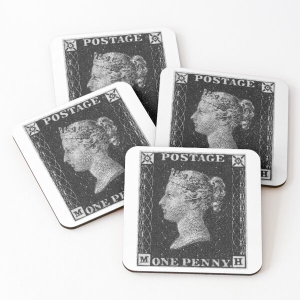 Item preview, Rare Vintage One Penny Black Postage Stamp designed and sold by red-amber65.
