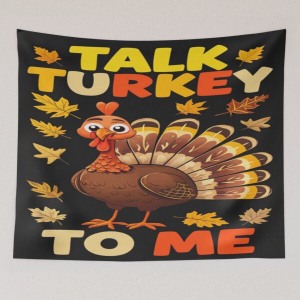 Item preview, Funny Thanksgiving Turkey Quote – Talk Turkey to Me – Autumn Humor Gift Idea designed and sold by Bright Nest Studio.