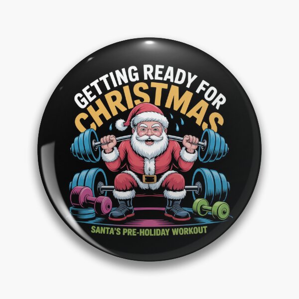 Item preview, Getting ready for Christmas - santa's pre-holiday workout designed and sold by DreamOnShirts.