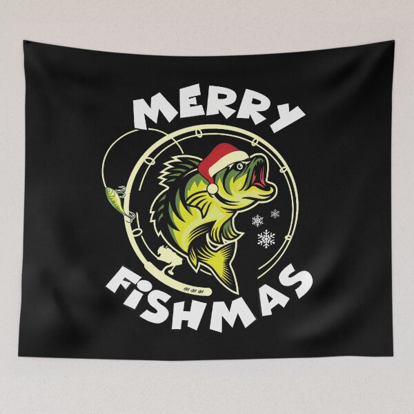 Item preview, Funny Fishing Christmas 	 Fishers Merry Fishmas designed and sold by DanaKathe.