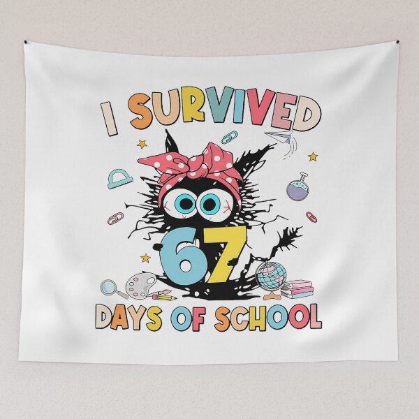 Item preview, Classic Funny School Teacher of Survived 67 67 I Days Student Meme designed and sold by SteveSaccoro.