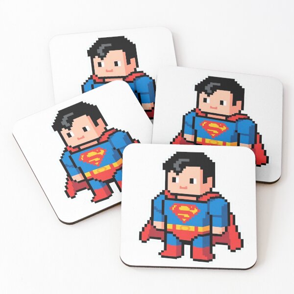 Artikelvorschau, Superman-Pixelgrafik – Retro-Gaming-Superhelden-Design entworfen und verkauft von LoomisDreams.