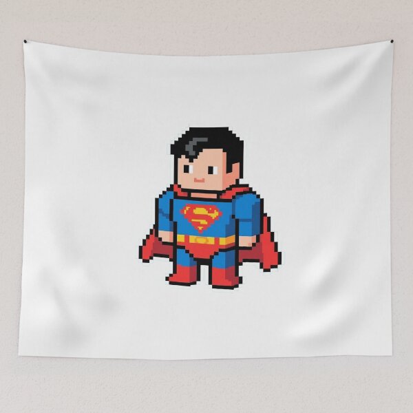 Item preview, Superman Pixel Art - Retro Gaming Superhero Design designed and sold by LoomisDreams.