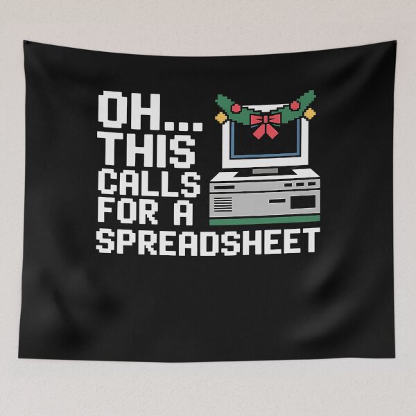 Item preview, Funny Classic Oh Spreadsheet Fashion This For Holiday Calls Nerd Christmas designed and sold by JasonCorvar.