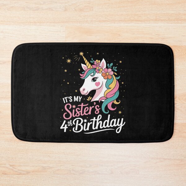 Item preview, Its My Sisters 4th Birthay Sibling Unicorn Birthday designed and sold by RuthGAArt.