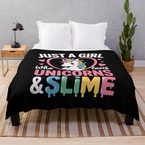 Item preview, Just A Girl Who Loves Unicorns & Slime designed and sold by RuthGAArt.