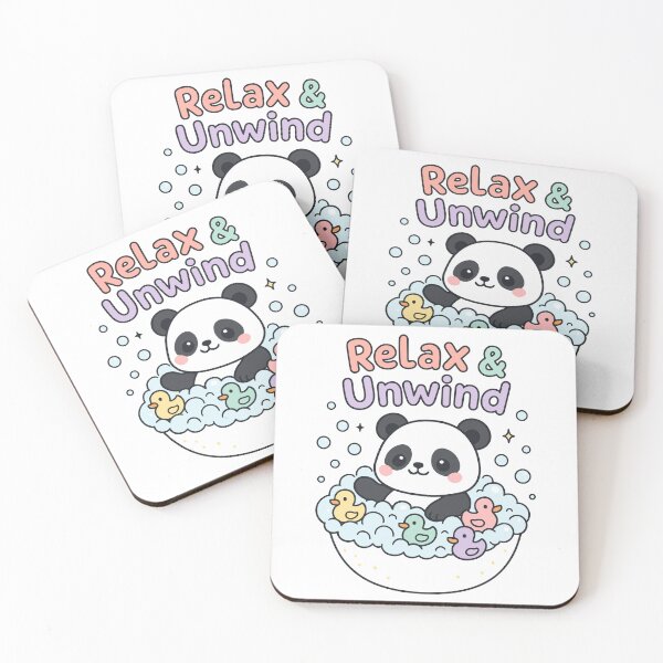 Item preview, Relax & Unwind – Cute Kawaii Panda Bubble Bath Art designed and sold by tatajef14.