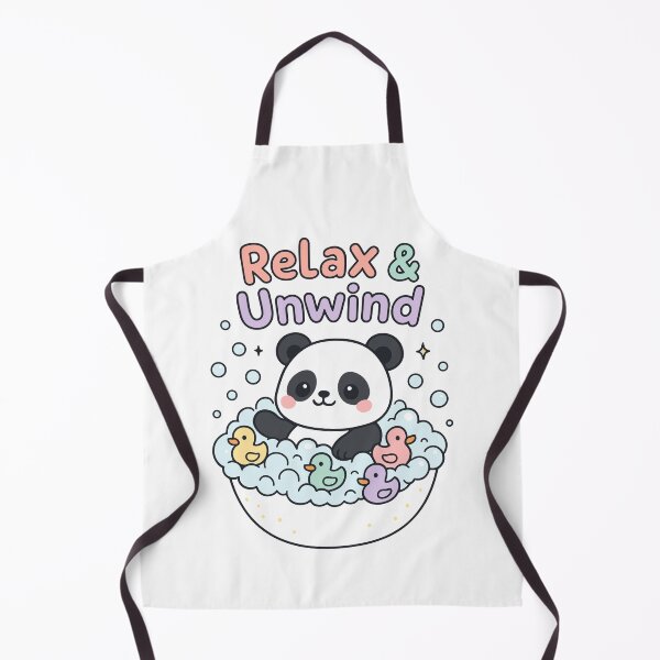 Item preview, Relax & Unwind – Cute Kawaii Panda Bubble Bath Art designed and sold by tatajef14.