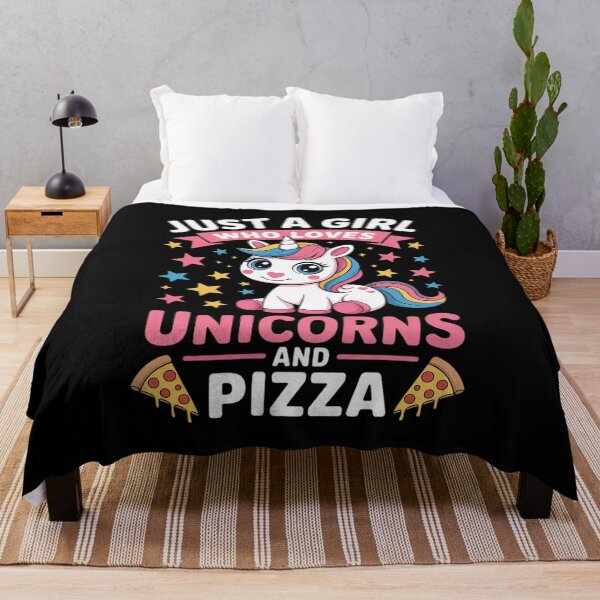Item preview, Just A Girl Who Loves Unicorns And Pizza Pizza Unicorn designed and sold by RuthGAArt.